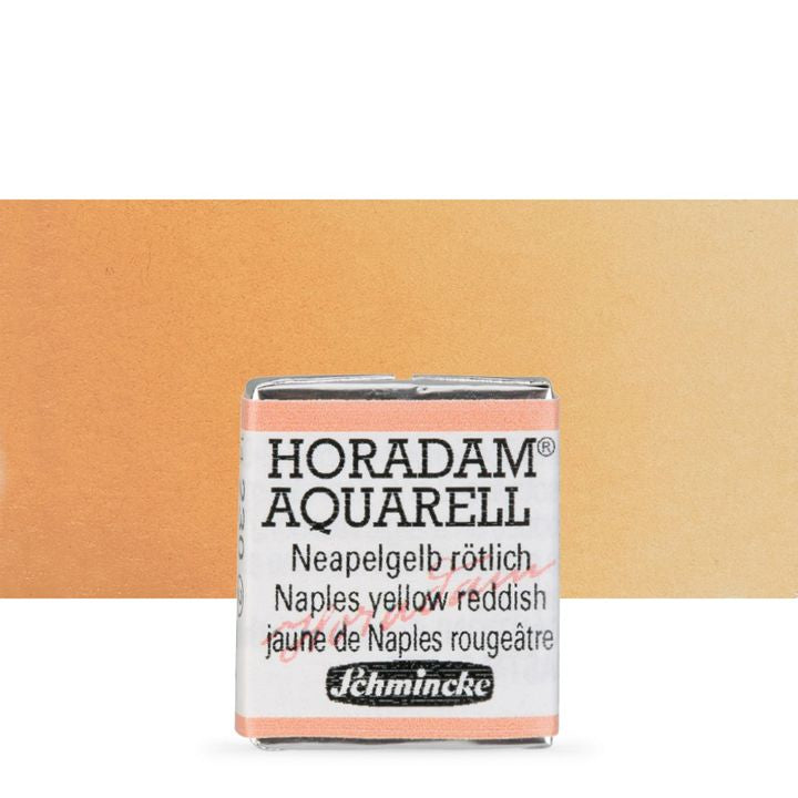 Schmincke Horadam акварелни бои в половин контейнерче – 230 Naples Yellow Reddish