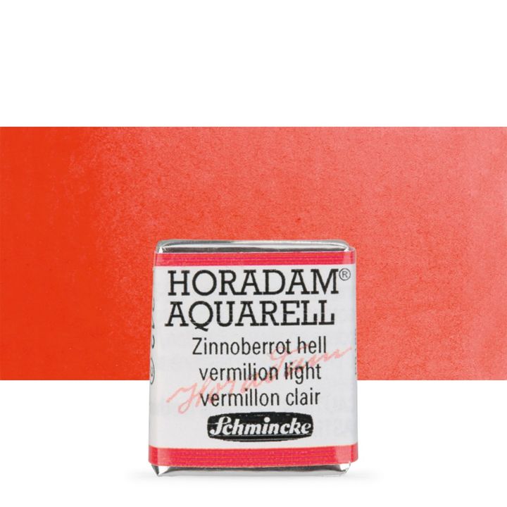 Schmincke Horadam акварелни бои в половин контейнерче – 342 Vermilion Light