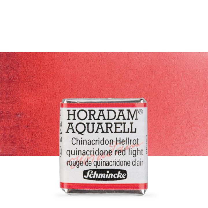 Schmincke Horadam акварелни бои в половин контейнерче – 343 Quinacridone Red Light