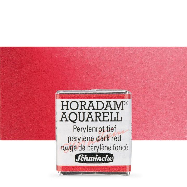Schmincke Horadam акварелни бои в половин контейнерче – 344 Perylene Dark Red