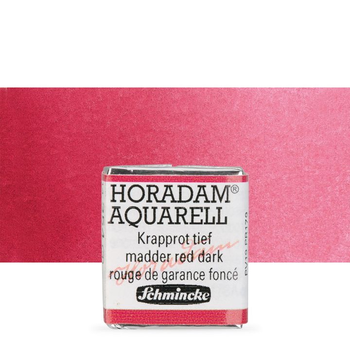 Schmincke Horadam акварелни бои в половин контейнерче – 354 Madder Red Dark