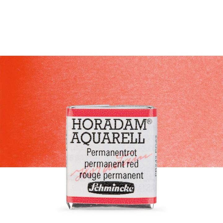 Schmincke Horadam акварелни бои в половин контейнерче – 361 Permanent Red