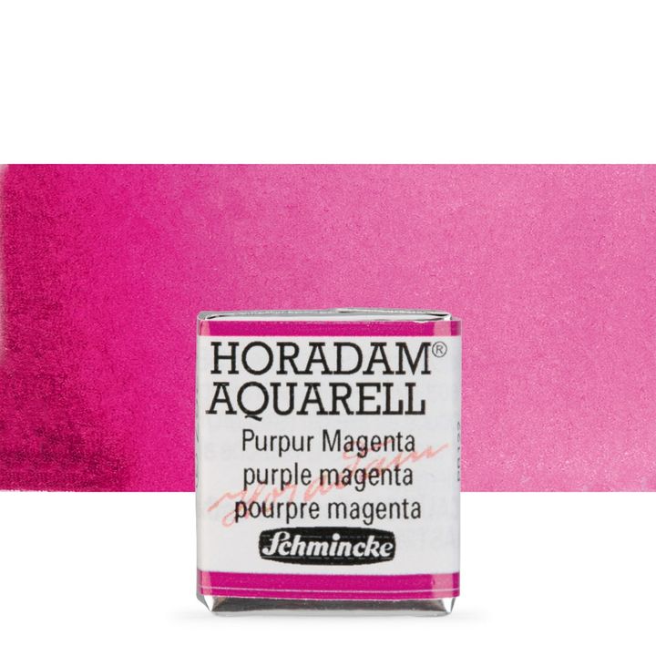 Schmincke Horadam акварелни бои в половин контейнерче – 367 Purple Magenta