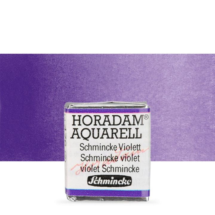 Schmincke Horadam акварелни бои в половин контейнерче – 476 Schmincke Violet