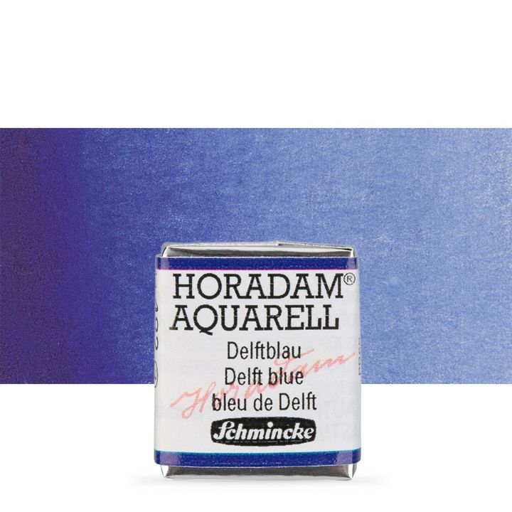 Schmincke Horadam акварелни бои в половин контейнерче – 482 Delft Blue