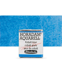 Schmincke Horadam акварелни бои в половин контейнерче – 483 Cobalt Azure