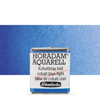 Schmincke Horadam акварелни бои в половин контейнерче – 487 Cobalt Blue Light