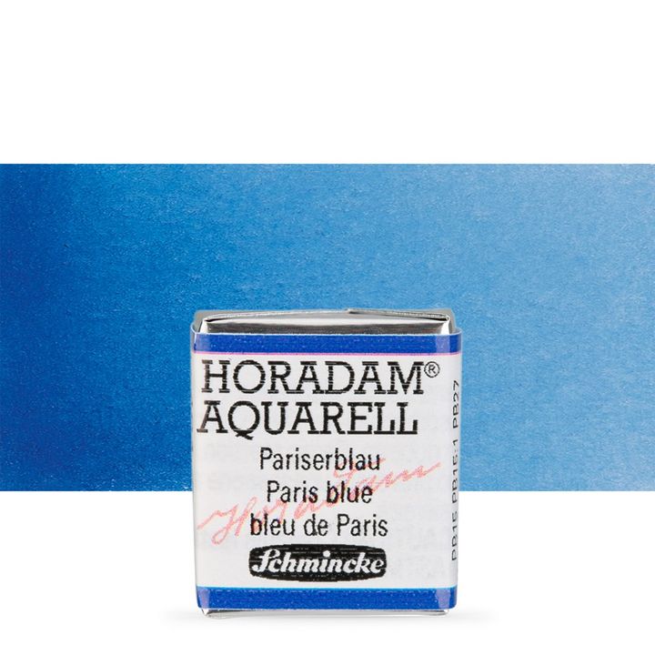 Schmincke Horadam акварелни бои в половин контейнерче – 491 Paris Blue