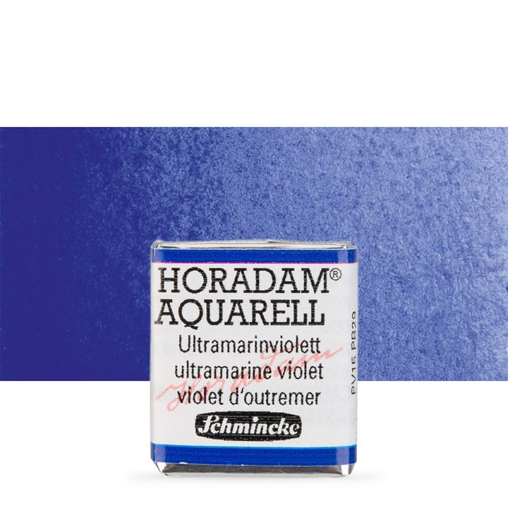 Schmincke Horadam акварелни бои в половин контейнерче – 495 Ultramarine Violet