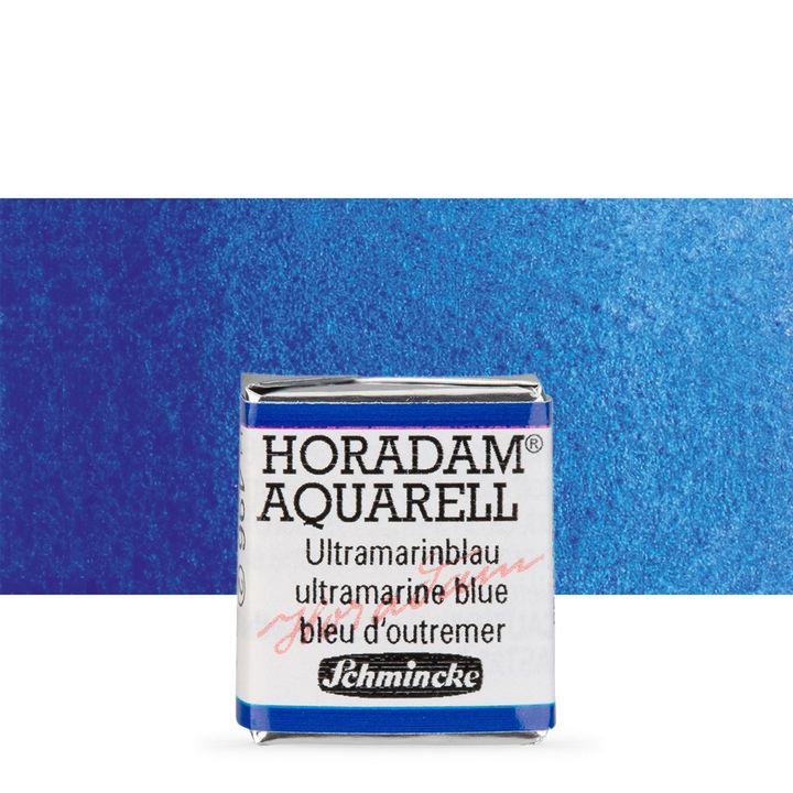 Schmincke Horadam акварелни бои в половин контейнерче – 496 Ultramarine Blue