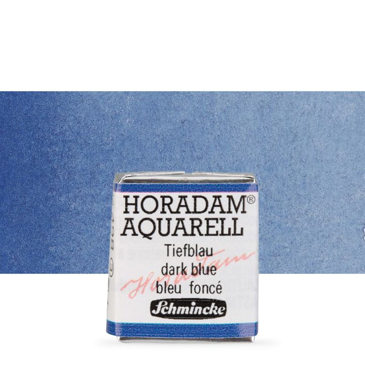 Schmincke Horadam акварелни бои в половин контейнерче – 498 Dark Blue