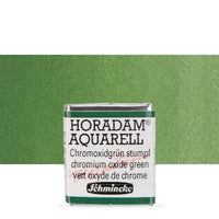 Schmincke Horadam акварелни бои в половин контейнерче – 512 Chromium Oxide Green