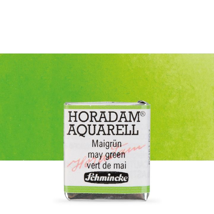 Schmincke Horadam акварелни бои в половин контейнерче – 524 May Green
