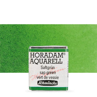 Schmincke Horadam акварелни бои в половин контейнерче – 530 Sap Green