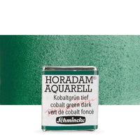 Schmincke Horadam акварелни бои в половин контейнерче – 533 Cobalt Green Dark
