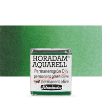 Schmincke Horadam акварелни бои в половин контейнерче – 534 Permanent Green Olive
