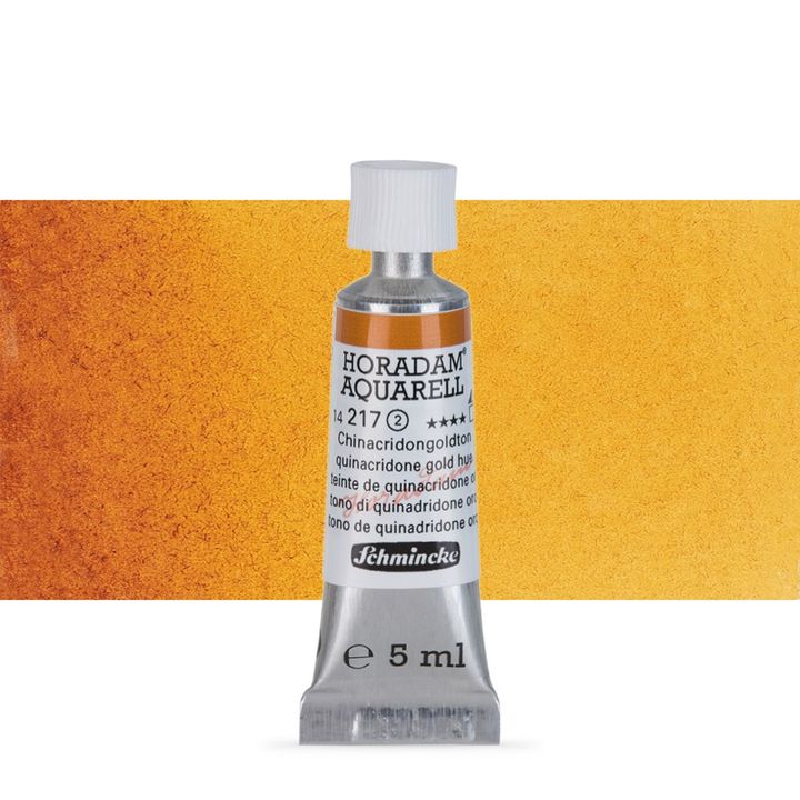 Акварелни бои Schmincke Horadam в тубичка  5 мл – 217 Quinacridone Gold Hue