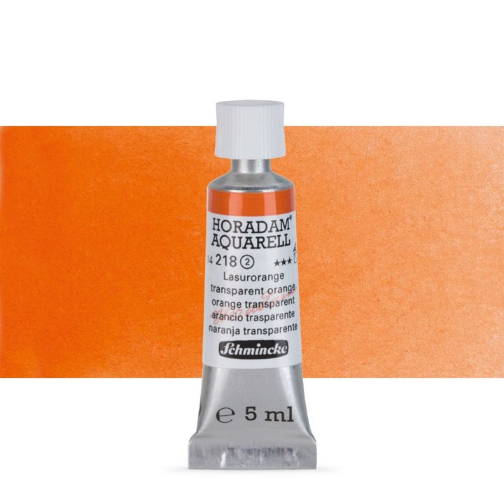 Акварелни бои Schmincke Horadam в тубичка  5 мл – 218 Transparent Orange