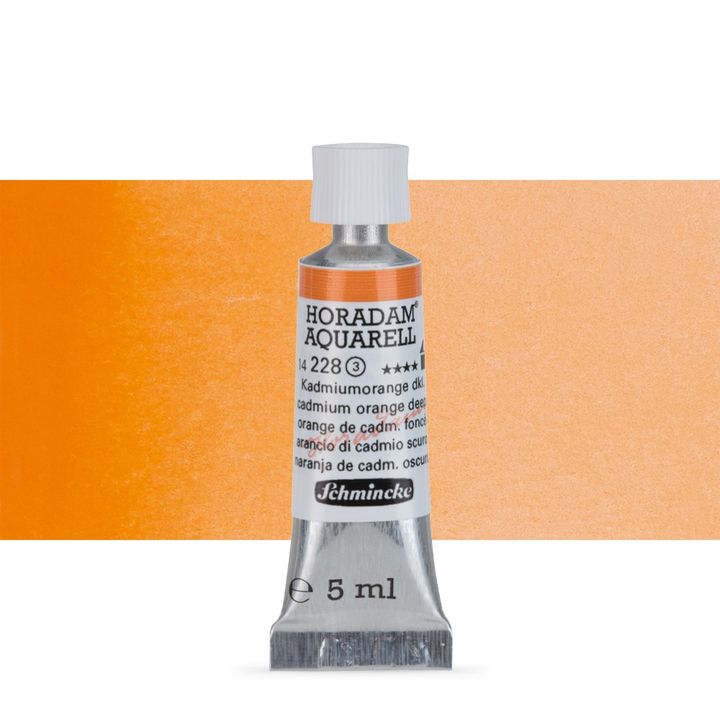 Акварелни бои Schmincke Horadam в тубичка  5 мл – 228 Cadmium Orange Deep