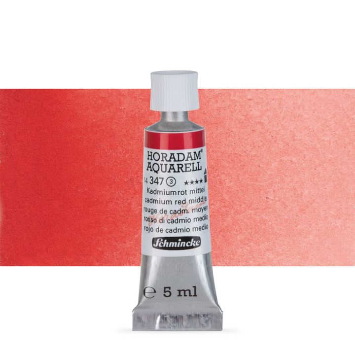 Акварелни бои Schmincke Horadam в тубичка  5 мл – 347 Cadmium Red Middle