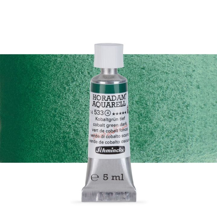Акварелни бои Schmincke Horadam в тубичка  5 мл – 533 Cobalt Green Dark