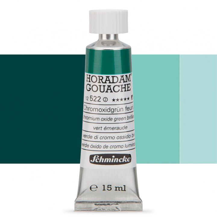 Гваш боя Schmincke Horadam 15 мл – 520 Helio Green Bluish