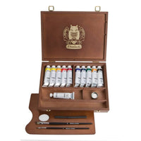 Дървена кутия с маслени бои Schmincke NORMA Professional 11 x 35 ml + аксесоари
