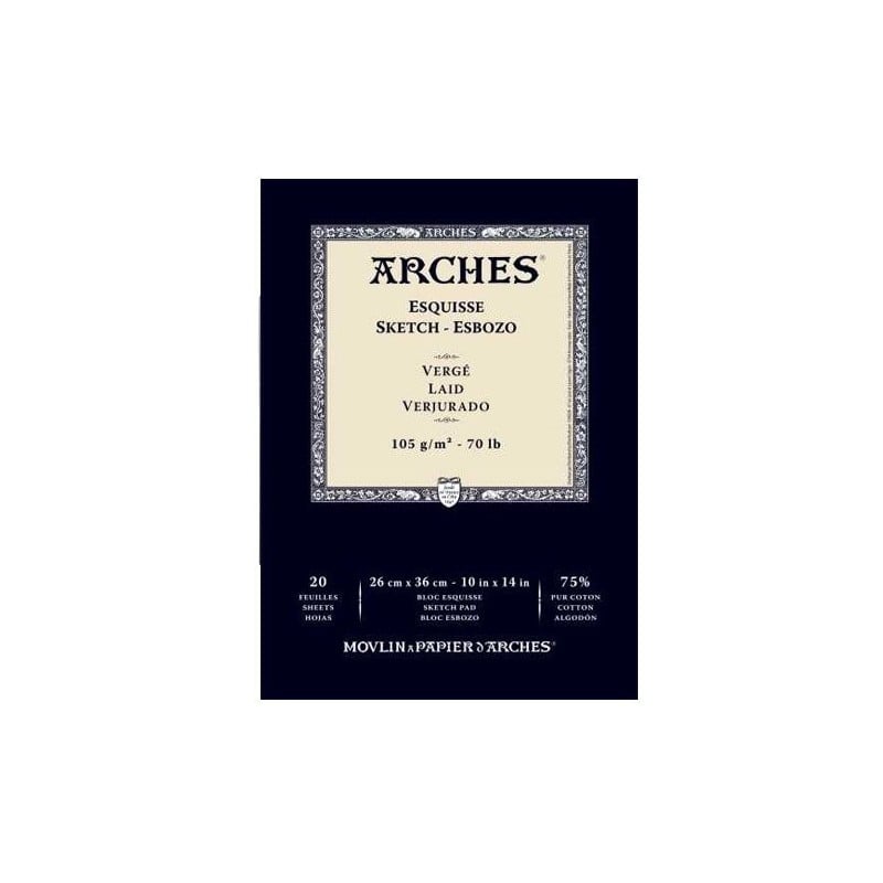 Скицник ARCHES Sketch 105 g/m² 23 x 26 cm - 20 листа