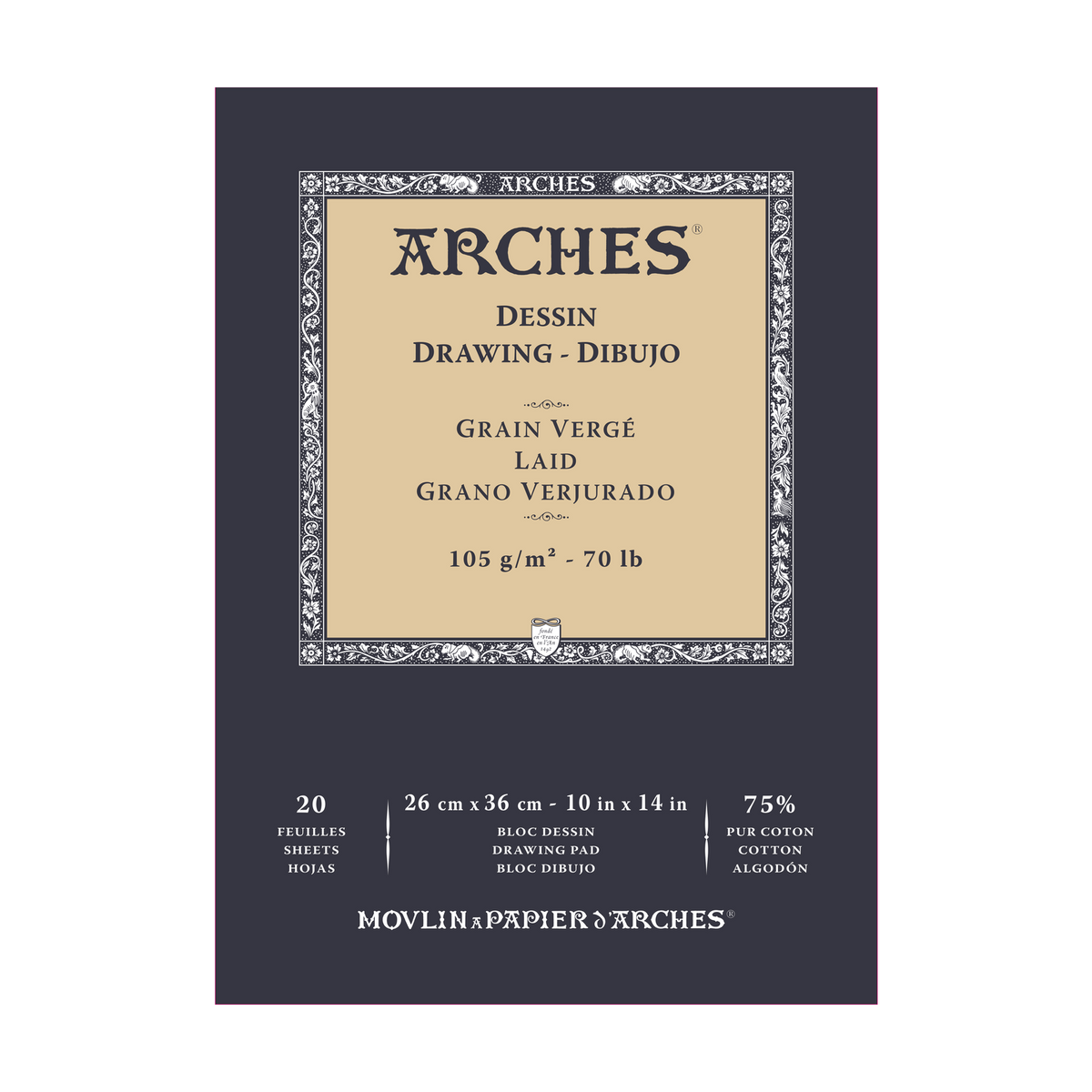 Скицник ARCHES Sketch 105 g/m² 23 x 26 cm - 20 листа