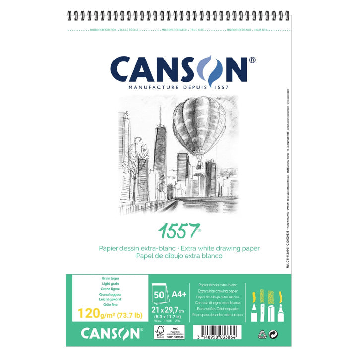 Скицник CANSON 1557 - 120 g, 50 листа