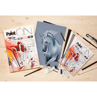 Скицник Clairefontaine Paint'On Mix Media № 6 250 g 24л. залепен различни цветове