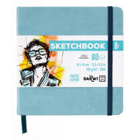 Скицник DARWI Soft Blue 14 x 14 cm 140 g 80 листа