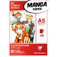 Скицник Manga Layout Clairefontaine 100 g/m² A5 – A3 - 50 листа