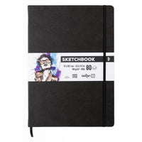 Скицник с твърди корици DARWI Black A4 140 g 80 л.