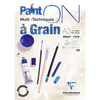 Скицник за смесени техники CLAIREFONTAINE Paint'On a grain 250 g – 20 листа