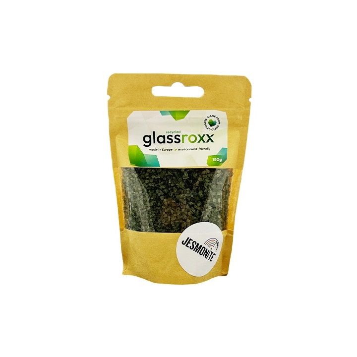 Гранулат от йесмонитно стъкло Glassroxx 150g – Маслинено Зелено