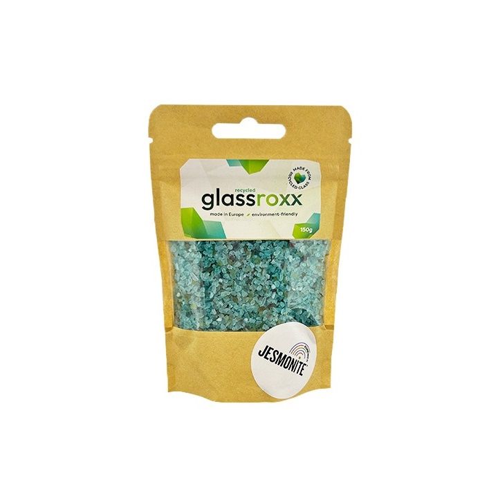Гранулат от йесмонитно стъкло Glassroxx 150g – Тюркоазено синьо