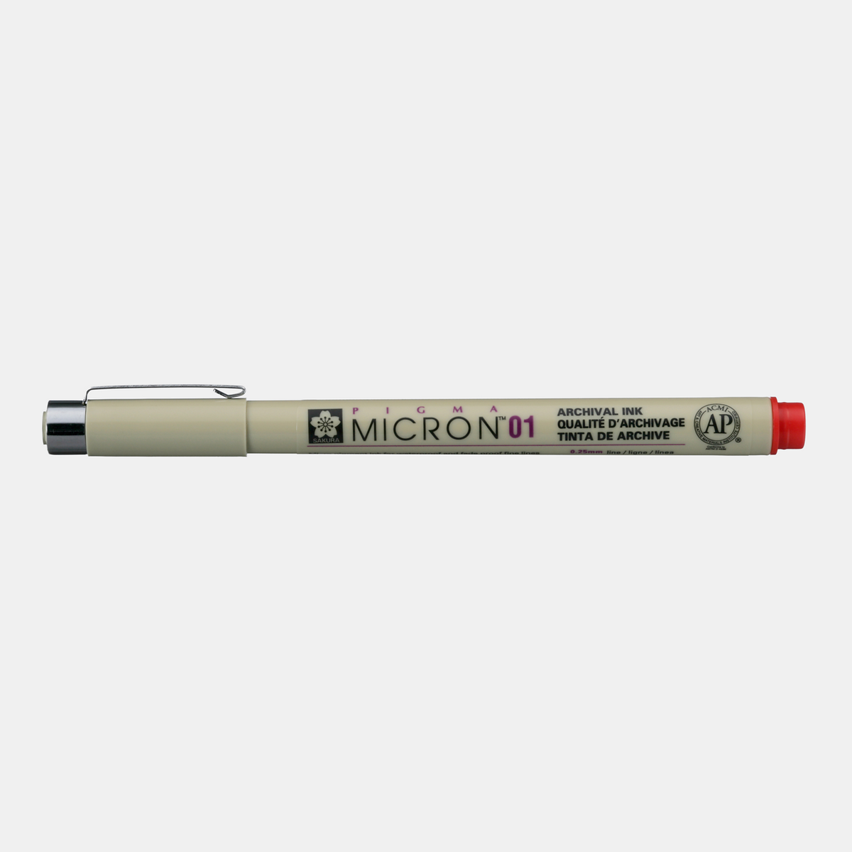 Флумастер за техническо чертане SAKURA Pigma Micron RED – 01 0,25 mm