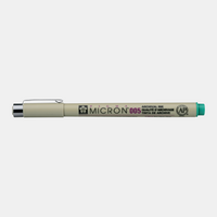 Флумастер за техническо чертане SAKURA Pigma Micron GREEN – 005 0,20 mm