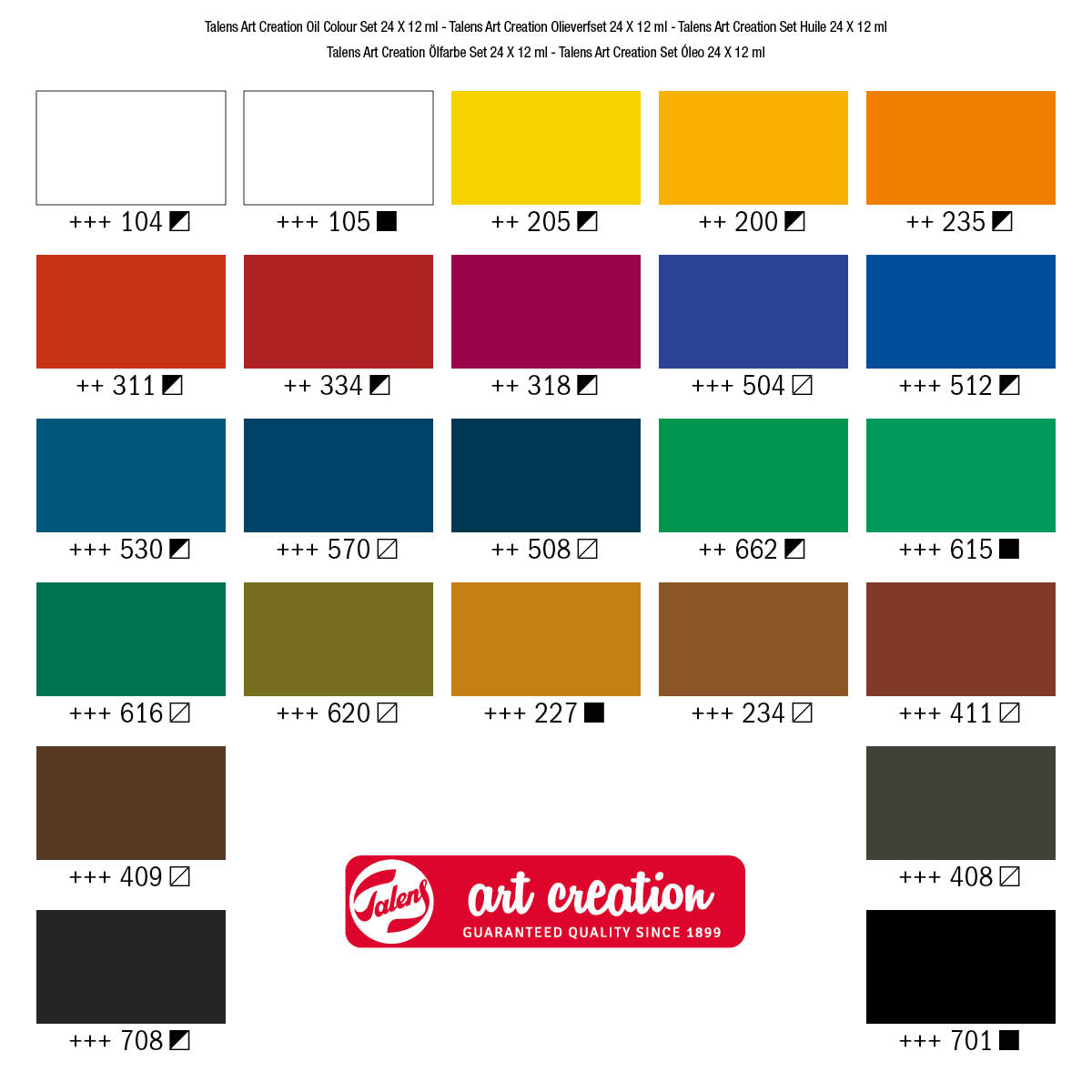 Комплект маслени бои ROYAL TALENS Art Creation 24 x 12 ml