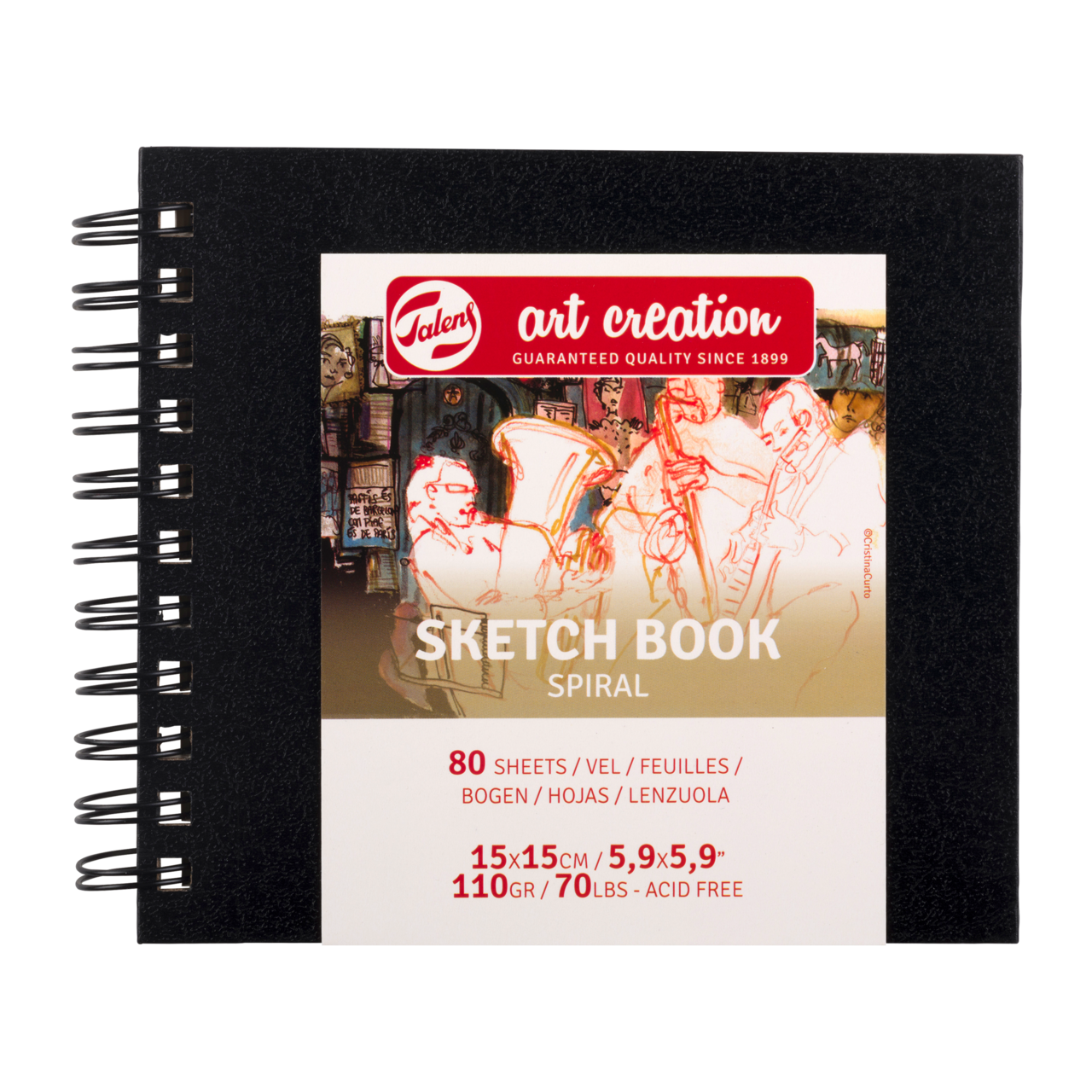 Скицник ROYAL TALENS Art Creation 15 x 15 см, 110 г/м², 80 листа