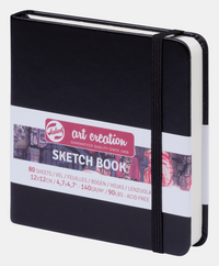 Скицник Talens Art Creation Black 12 x 12 см, 140 г, 80 листа, твърди корици