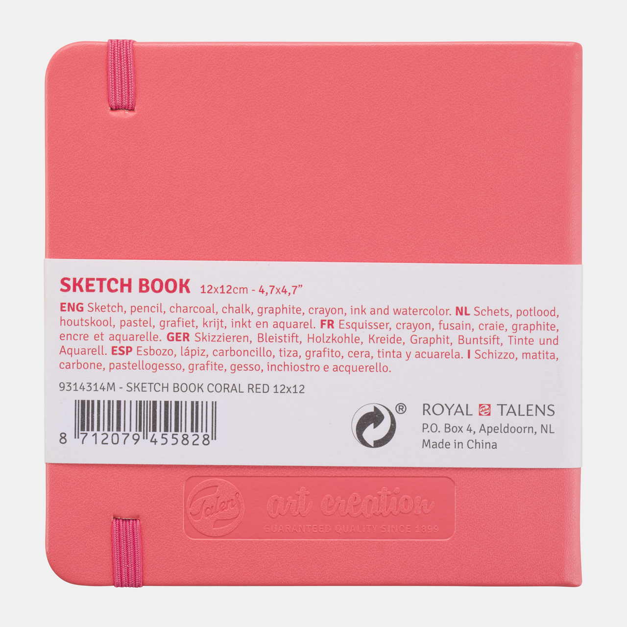 Скицник Talens Art Creation Coral 12 x 12 см, 140 g, 80 листа, твърди корици