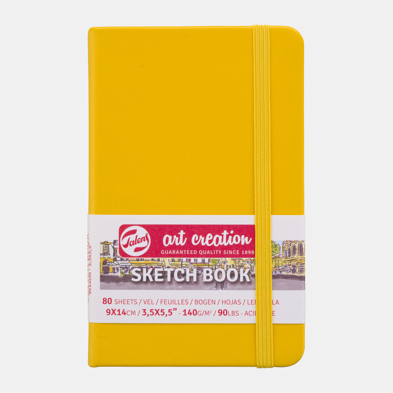 Скицник Talens Art Creation Golden Yellow 9 x 14 см, 140 г, 80 листа - твърди корици