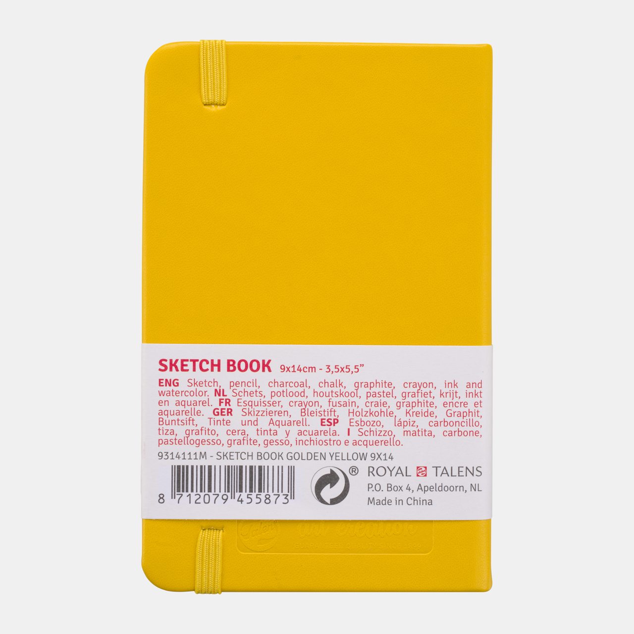 Скицник Talens Art Creation Golden Yellow 9 x 14 см, 140 г, 80 листа - твърди корици
