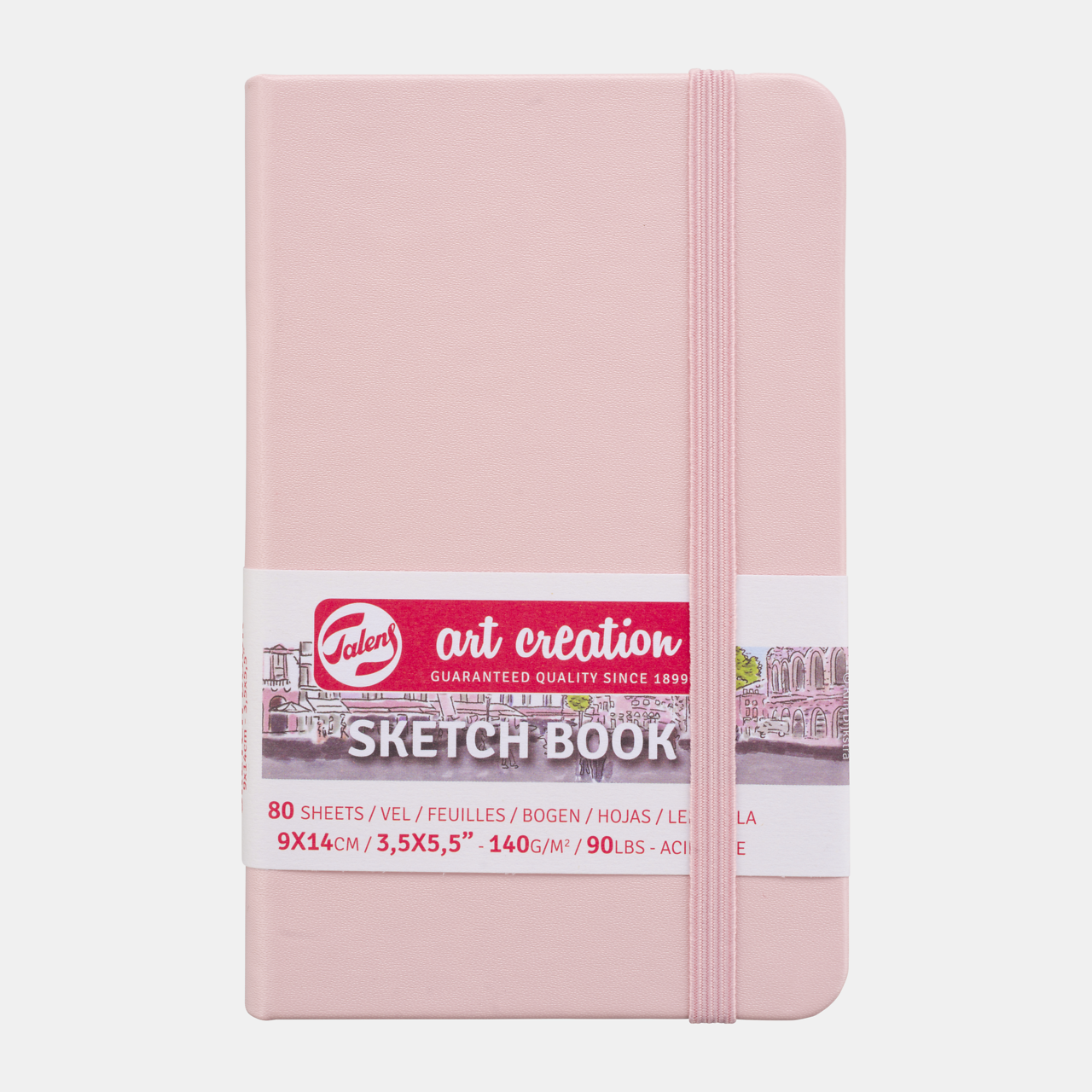Скицник ROYAL TALENS Art Creation Pastel Pink 9 x 14 cm, 140 g, 90 листа, твърди корици