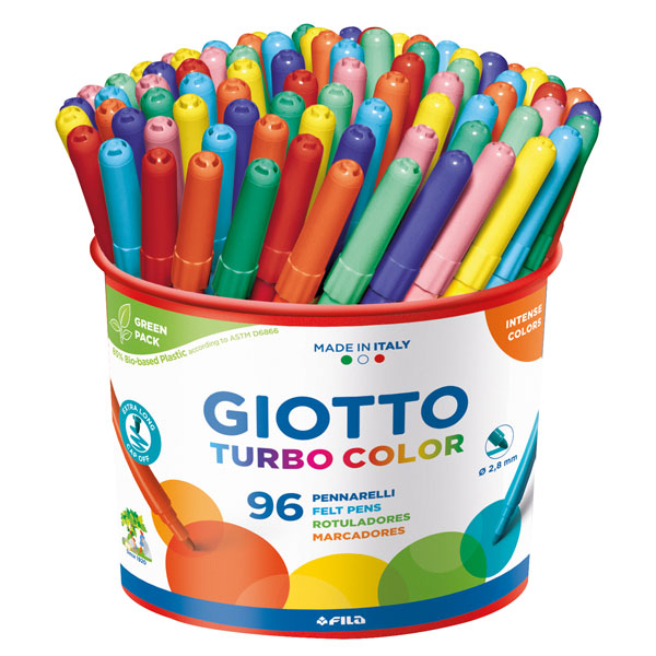 Тънки флумастери GIOTTO Turbo Color 96 бр.