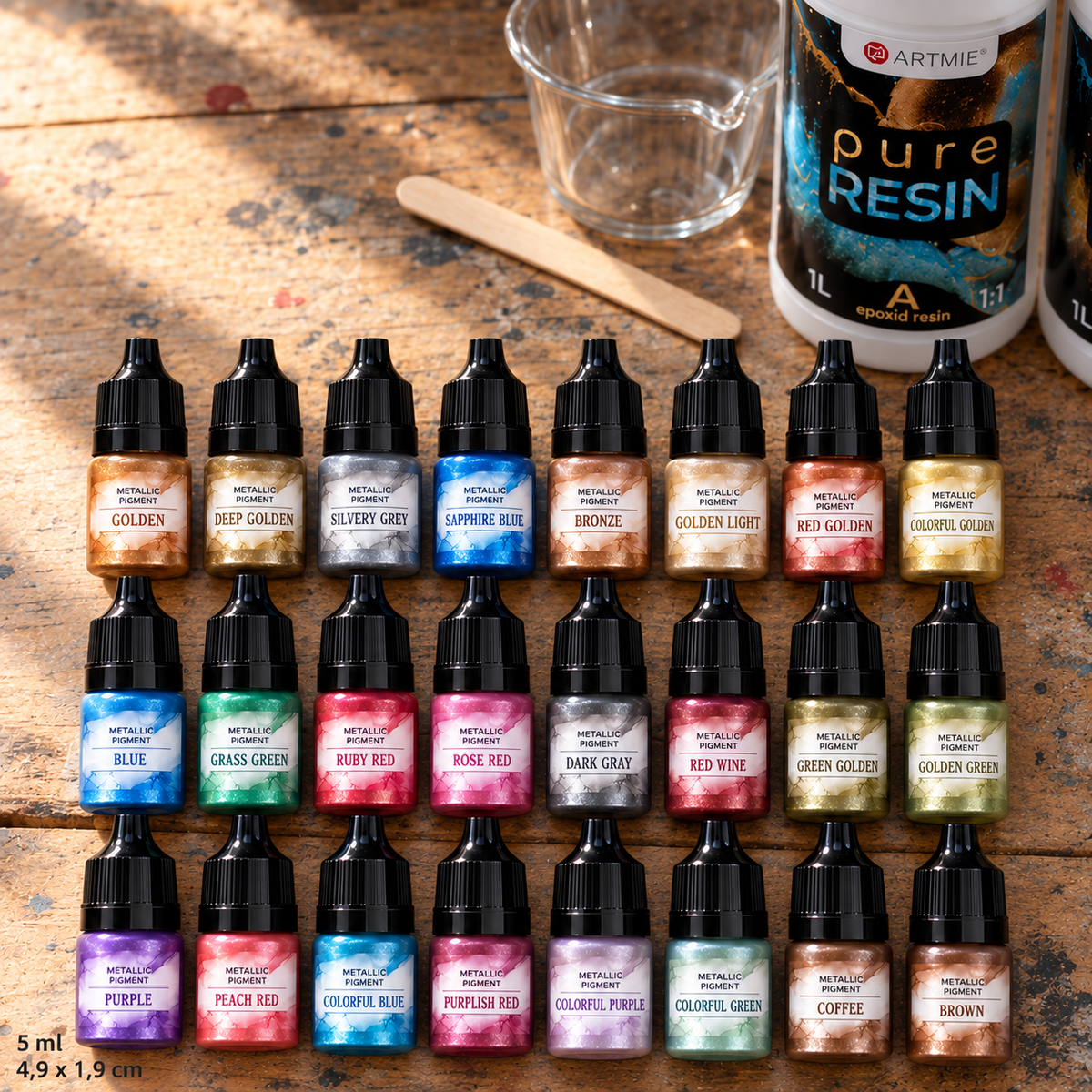 Течен металически пигмент за епоксидна смола 5 ml