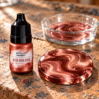 Течен металически пигмент за епоксидна смола 5 ml – червено златно (Red Golden)