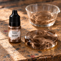 Течен металически пигмент за епоксидна смола 5 ml – кафяво (Brown)